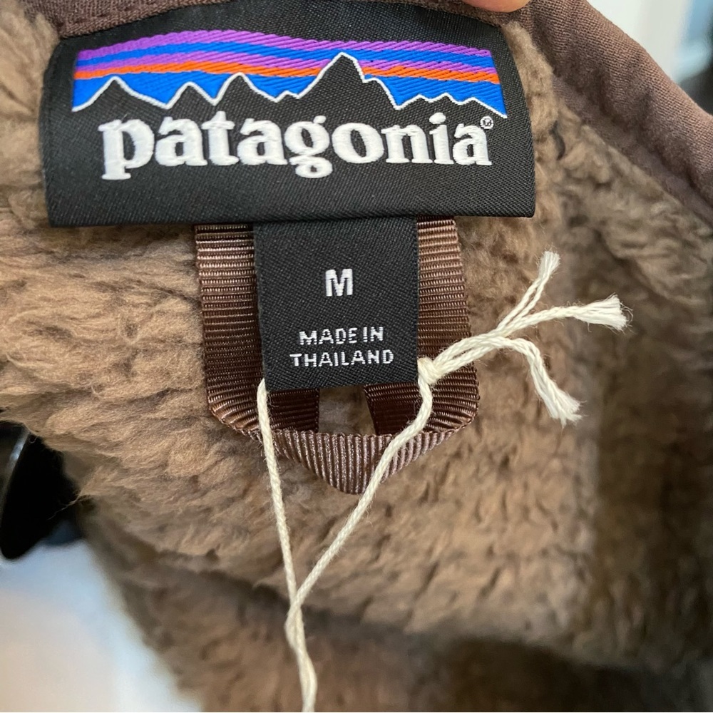 New Patagonia Men's Brown Los Gatos Fleece Sweater 2 Zipper Pockets Size M - Picture 5 of 9